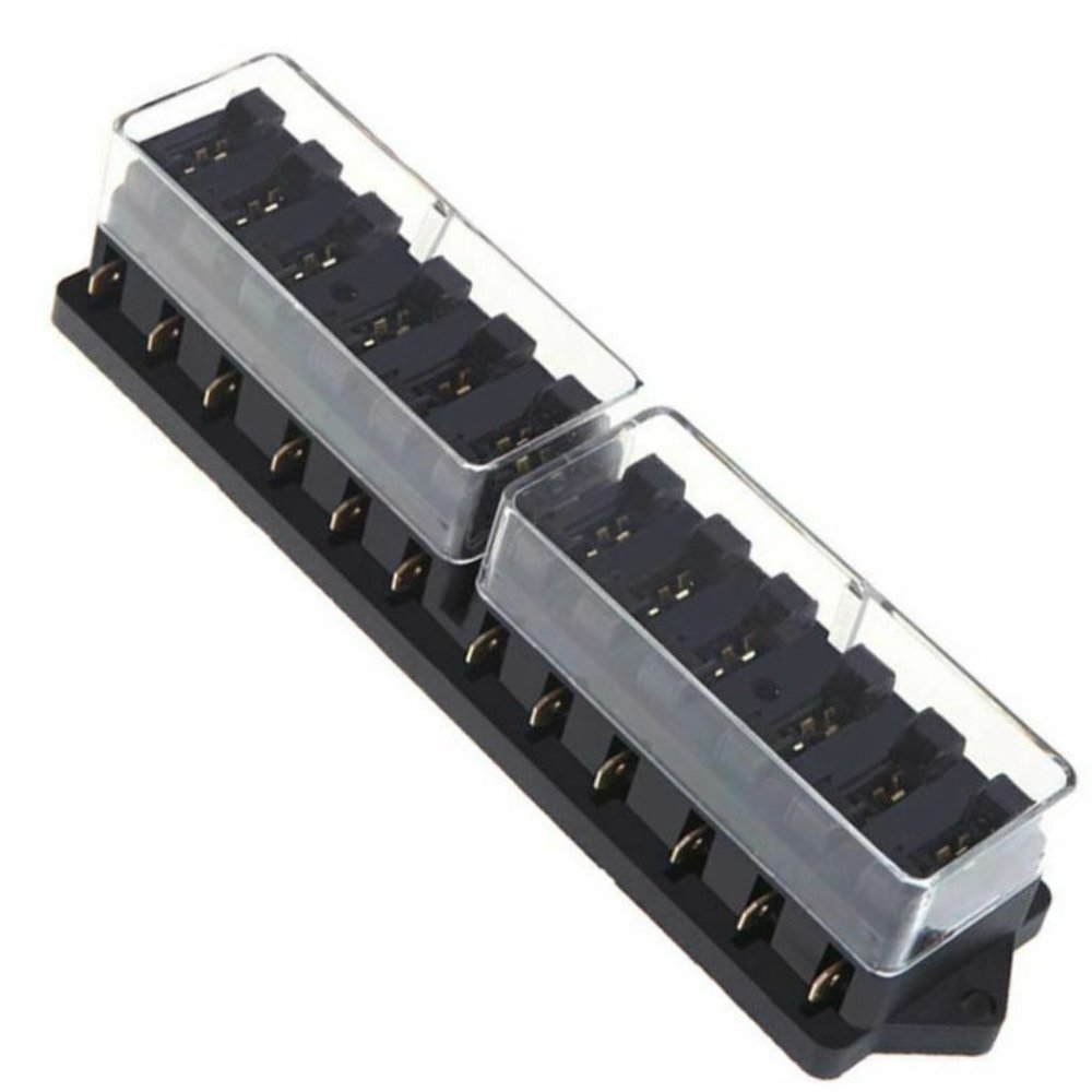 12 Way Circuit ATC/ATO Standard Blade Fuse Box Block Holder 250V 1-40A